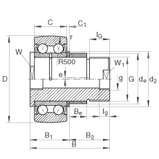 Направляющие ролики с&nbsp;цапфой ZLE5202-2Z, INA