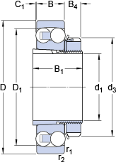 Самоустанавливающиеся шарикоподшипники 1224 KM + H 3024, SKF