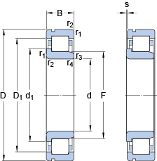 Цилиндрические роликоподшипники NJ 2209 ECNJ, SKF