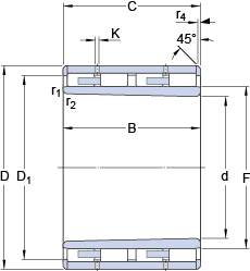 Цилиндрические роликоподшипники BC4B 457969, SKF