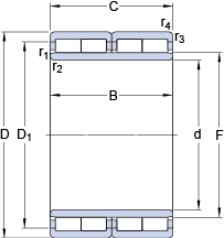 Цилиндрические роликоподшипники 635043, SKF