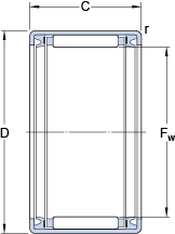 Игольчатые роликоподшипники HK 1816.2RS, SKF