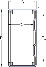 Игольчатые роликоподшипники BK 1312, SKF