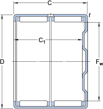 Игольчатые роликоподшипники BK 3038, SKF