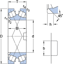 Конические роликоподшипники 332167, SKF