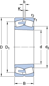 Сферические роликоподшипники 23272 CAK/W33, SKF