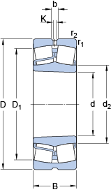 Сферические роликоподшипники 22314 EK/VA405, SKF
