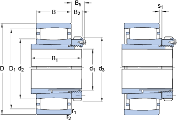 Тороидальные роликоподшипники CARB® C 31/710 KMB + OH 31/710 HE, SKF