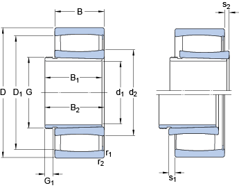 Тороидальные роликоподшипники CARB® C 3138 KV + AH 3138 G, SKF