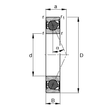 Шпиндельные подшипники HCB7015-E-2RSD-T-P4S, FAG