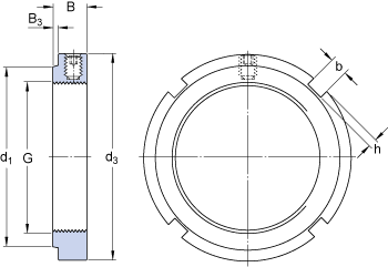 Стопорные гайки KMFE 11 H, SKF