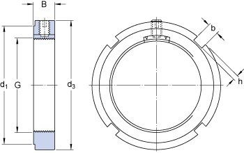 Стопорные гайки KMK 5, SKF
