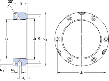 Стопорные гайки KMTA 14, SKF