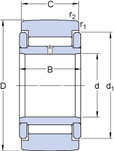 Опорные ролики на&nbsp;основе роликоподшипников NATV 17, SKF
