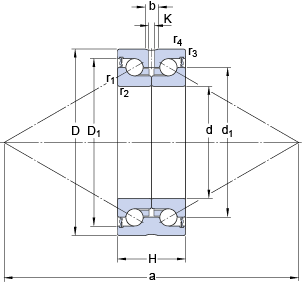 Упорно-радиальные шарикоподшипники BEAS&nbsp;020052-2RS, SKF