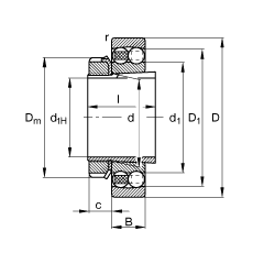Радиальные сферические шарикоподшипники 2215-K-TVH-C3 + H315, FAG