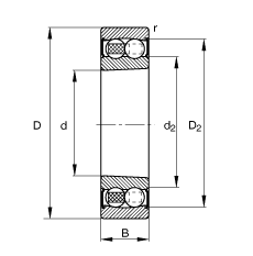 Радиальные сферические шарикоподшипники 2213-K-2RS-TVH-C3, FAG