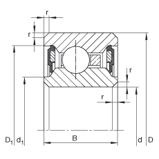 Подшипники с&nbsp;тонкими кольцами CSCU055-2RS, INA