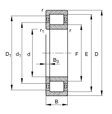 Цилиндрические роликоподшипники NUP234-E-M1, FAG