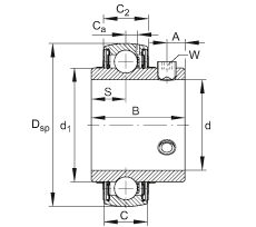 Закрепляемые подшипники UC202-10, FAG