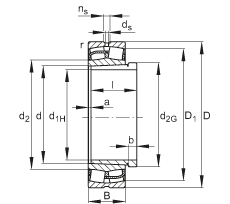 Самоустанавливающийся роликоподшипник 23148-E1-K + AH3148, FAG