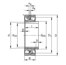 Самоустанавливающийся роликоподшипник 23276-B-K-MB + AH3276G-H, FAG