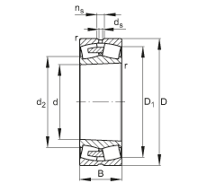 Самоустанавливающийся роликоподшипник 23268-E1A-K-MB1, FAG