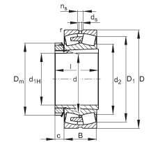 Самоустанавливающийся роликоподшипник 23268-E1A-K-MB1 + H3268-HG, FAG