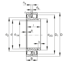 Самоустанавливающийся роликоподшипник 24064-E1A-K30-MB1 + AH24064-H, FAG