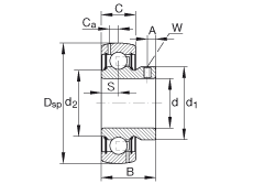 Закрепляемые подшипники GAY108-NPP-B-AS2/V, INA