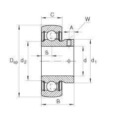Закрепляемые подшипники AY12-NPP-B, INA