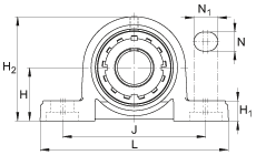 Стационарные подшипниковые узлы UKP216, FAG