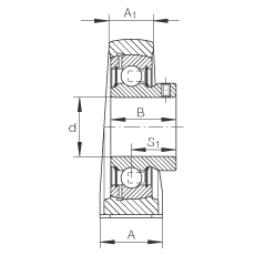 Стационарные подшипниковые узлы PSHEY15, INA