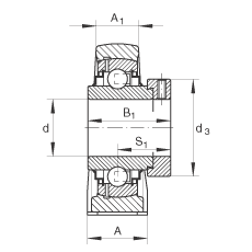 Стационарные подшипниковые узлы RASE90-FA164, INA