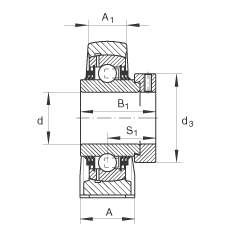 Стационарные подшипниковые узлы TASE45, INA