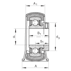 Стационарные подшипниковые узлы RPB20, INA