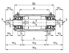 Стационарные подшипниковые узлы VRE307-D, FAG