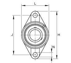 Фланцевые подшипниковые узлы UCFL203-11, FAG
