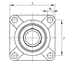 Фланцевые подшипниковые узлы UCF208-25, FAG