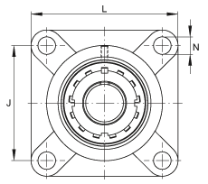 Фланцевые подшипниковые узлы UKF208, FAG