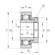 Закрепляемые подшипники RAE15-NPP-FA106, INA