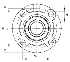 Фланцевые подшипниковые узлы UCFC210-30, FAG