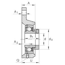 Фланцевые подшипниковые узлы PCFTR45, INA