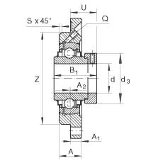 Фланцевые подшипниковые узлы RME65-214, INA