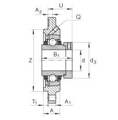 Фланцевые подшипниковые узлы TFE60, INA