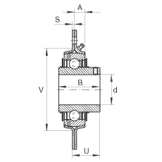 Фланцевые подшипниковые узлы GRRY30-VA, INA