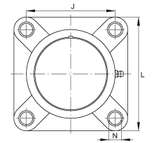 Фланцевые подшипниковые узлы RCJY25-TV-VA, INA